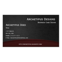 Red on Grey Curves Business Card Style 1