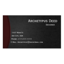 Red on Grey Curves Business Card Style 4