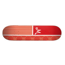 Red & Orange Swirls; Swirl Skateboard