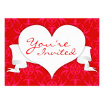 Red Orlee Heart Invitation