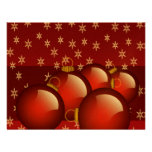 Red Ornaments Christmas Invitations