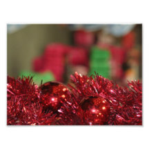 Red Ornaments Photo Print