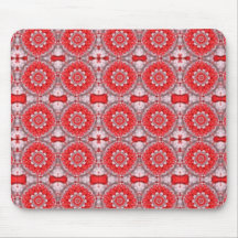 Red Pattern Mouse Pads