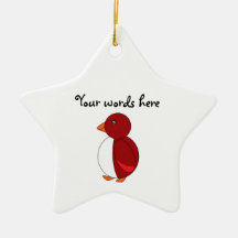 Red penguin ornament