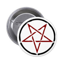 Red Pentagram Buttons