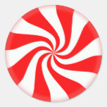 Red Peppermint Candy Stickers