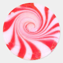 Red peppermint Christmas Mint Sticker