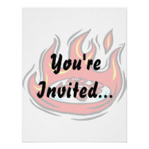 red peppers on plate in fire graphic invites