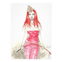 Red Phoenix Rising Invitation