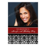 Red Photo 35th Birthday Party Invitations