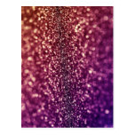 Red Pink and Purple Sparkle Diva Glitter Design Postcard