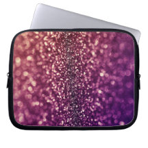 Red Pink and Purple Sparkle Glitter Electronics Sl Laptop Computer Sleeve
