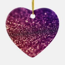Red Pink and Purple Sparkle Glitter  Ornament