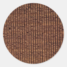 Red pitted brick with horizontal grooves Photo Round Stickers