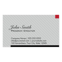 Red Pixel Program Director Business Card