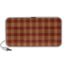Red Plaid Mini Speakers