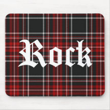 Red Plaid Rock - Mousepad