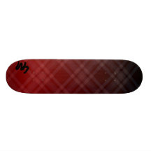 red plaid skateboard