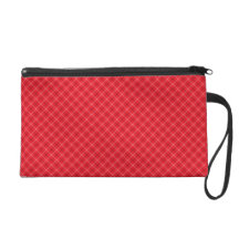 Red Plaid Wristlet Purse