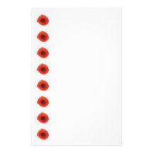 Red Poppy Custom Stationery