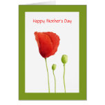 Red Poppy Mother's Day Card