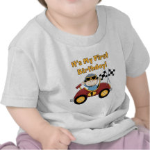 Red Race Car 1st Birthday Tshirts and Gifts