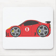 Red Race Car Mouse Mats