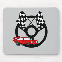 Red Race Car Tshirts and Gifts Mousepads