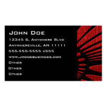 Red Ray Accent Business Card