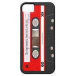 Red Retro Cassette Tape Personalised Case iPhone 5 Cases