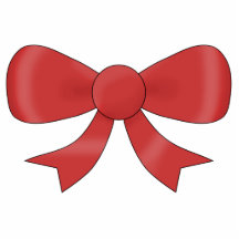 Red Ribbon Bow. On White. Photo Sculptures
