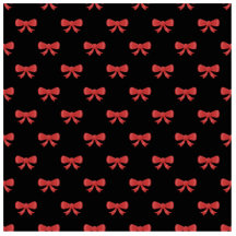 Red Ribbon Bow Pattern on Black. Photo Cutouts