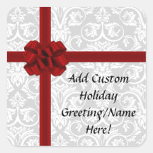 Red Ribbon Bow Sticker