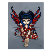 "Red Ribbon Fairy" Postcard