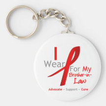 Red Ribbon I Wear Red For My Brother-in-Law Key Chains