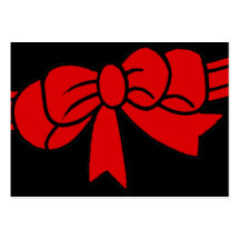 Red Ribbon of Love, Bow,Black Back Business Cards