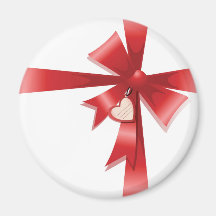 red ribbon refrigerator magnet