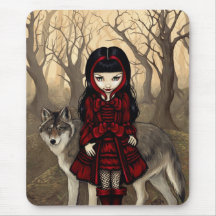 "Red Riding Hood in Autumn" Mousepad