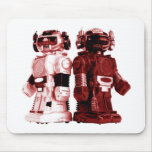 red robots mousepad