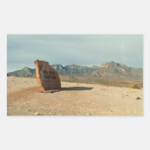 Red Rock Welcome; No Text Rectangle Stickers