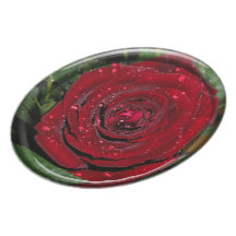 Red Rose #2 Dinner Plates