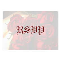 "Red Rose Bouquet" - RSVP Announcements