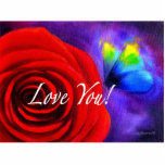 Red Rose Butterfly Painting - Multi Photo Cutouts