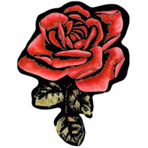 Red Rose Car / Refrigerator Magnet Cut Outs