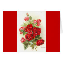 red rose card