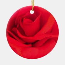 Red Rose Christmas Tree Ornaments