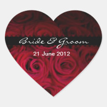 Red rose Envelope and favour Stickers