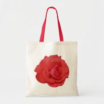 Red Rose Flower Photo Tote Bag