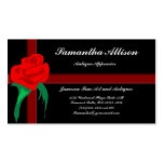 Red Rose Modern Goth Business Card