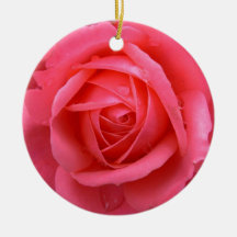 Red Rose Ornament Personalised Rose Decorations